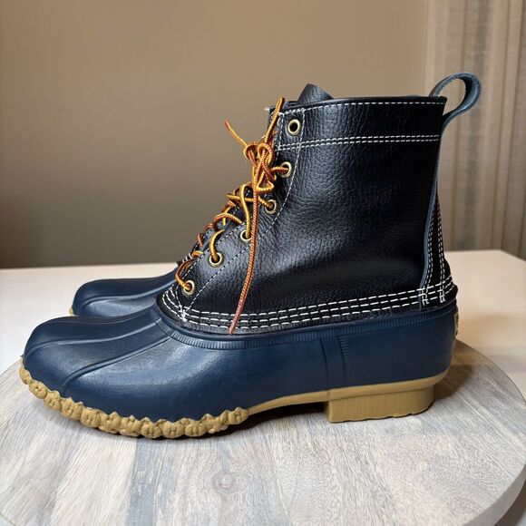 LL Bean Boots Women's Leather‎ Raven Blue Classic Bean Boots Made in USA Size 11 - Picture 2 of 11